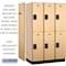 Salsbury Industries Wardrobe Locker, 45" W, 21" D, 76" H, (3) Wide, (6) Openings, Maple 22361MAP - alternate 4